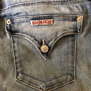 Hudson Stretch Skinny Jeans- light distressed